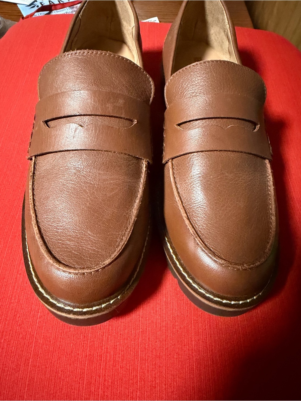 Blondo Brown Leather Penny Loafers - Women's Classic Slip-Ons